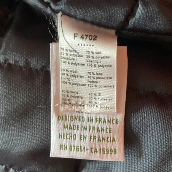 Lacoste Kids Boys Wool Coat Sz 8 - Picture 4 of 7